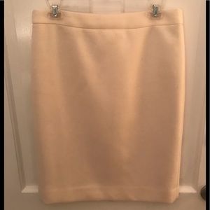 Cream/ivory wool Jcrew pencil skirt EUC 8